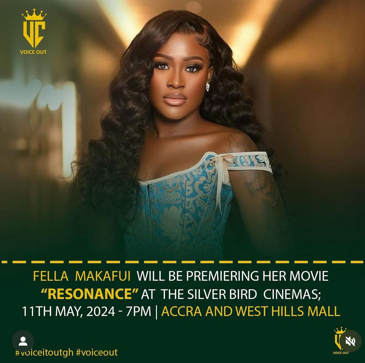 It’s coming.. “RESONANCE “📌 
11th May ,2024 .. Silver bird cinemas. Accra and West hills Mall .