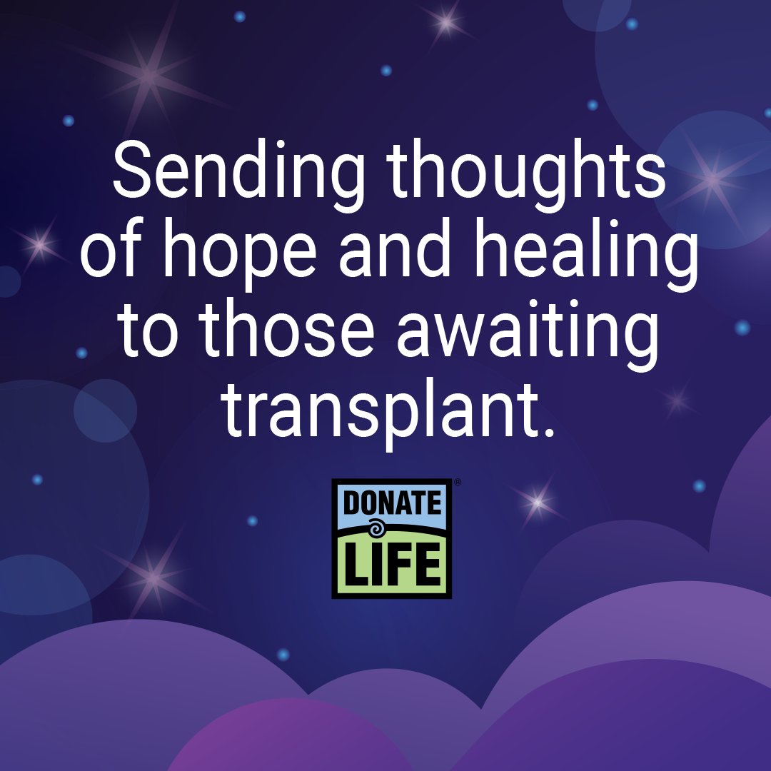 Help us give hope to the more than 100,000 people currently waiting for a lifesaving transplant & send thanks to donors and donor families for giving the gift of life. Be the light and join us in writing notes of hope & thanks in the comments below. #DonateLife #DonateLifeMon ...