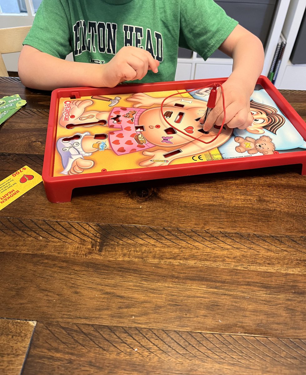 Good thing he wants to be an engineer like his dad and not a surgeon.