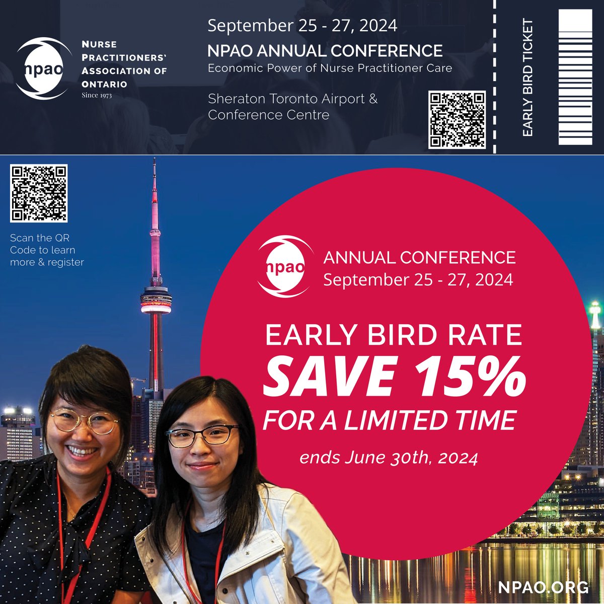 Mark your calendars! Join us at the NPAO Annual Conference on Sept 25-27, 2024 | Theme: Economic Power of Nurse Practitioner Care.✅exclusive insights ✅exhibits & ✅ networking opportunities. Grab your spot now with a limited-time 15% off early bird rate: npao.org/events-educati…