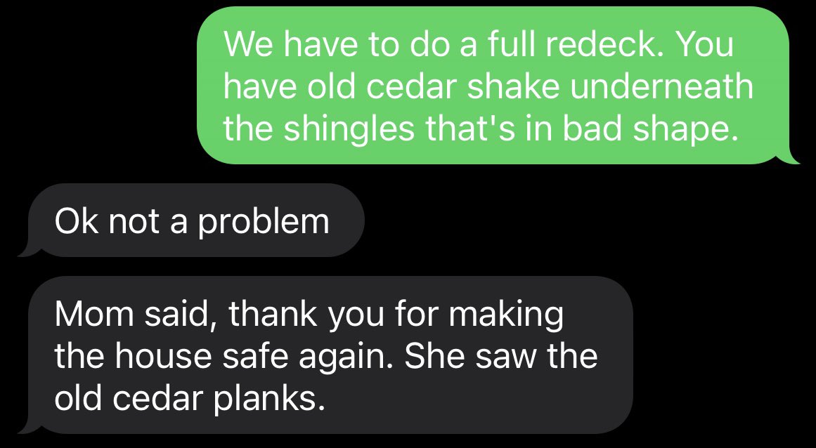 'Mom said thank you for making the house safe again.' All this homeowner wanted was a safe space for his mom to spend the later part of her life. There's a lot you have to put up with as a small business owner. Moments like this make it all worth it. Happy to play a small