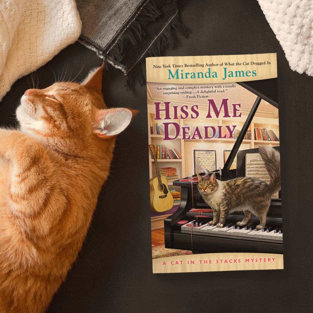 NOW IN PAPERBACK - Hiss Me Deadly by <a href="/MirandaJames57/">Dean James</a>!
Charlie and Diesel must catch a killer before he strikes another deadly note in this latest installment of the New York Times bestselling Cat in the Stacks Mysteries.
Read it now! bit.ly/4azmQa0