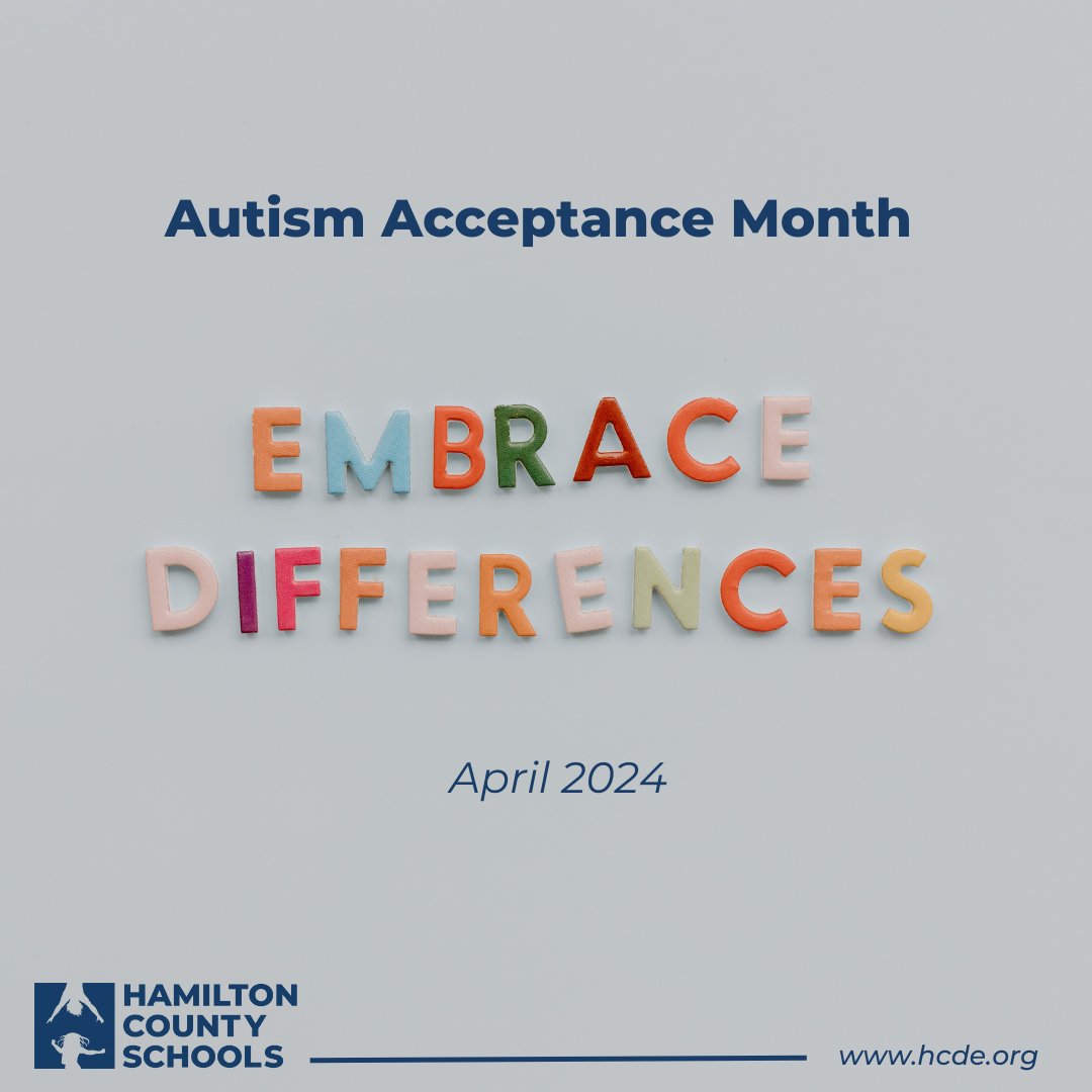 April is Autism Acceptance Month. At Hamilton County Schools, we are committed to helping ALL children thrive and experience a future without limits. Check out this link with resources from our Exceptional Education office for families on our website: bit.ly/49t2tda