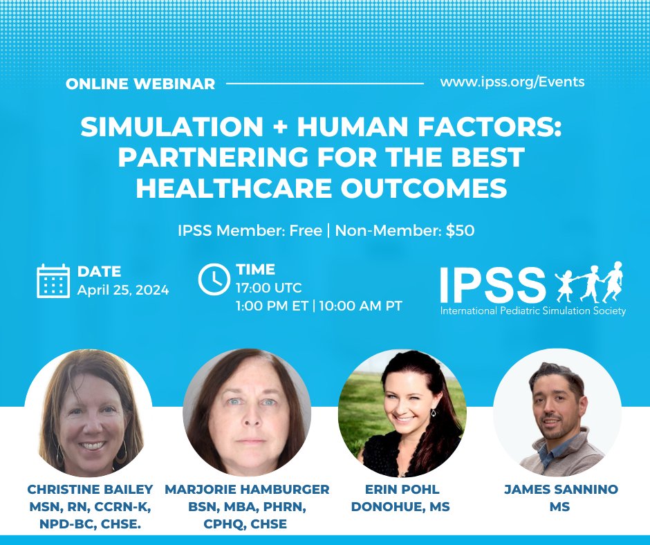 Join a group of simulationists and human factors engineers from the Children’s Hospital of Philadelphia to review simulations in which they’ve collaborated including full-scale mockup ICU rooms and floors for a future construction project. Register Today: ipss.org/event-5689922