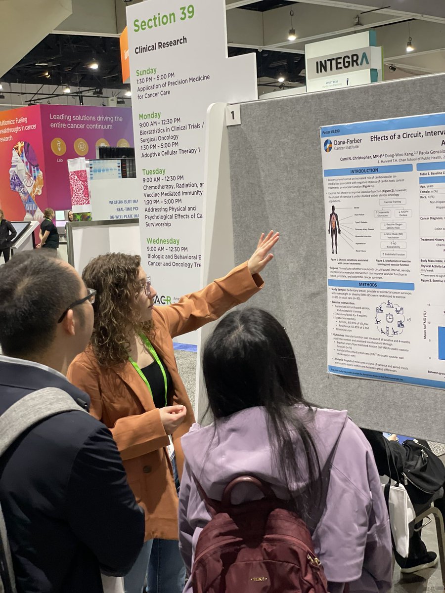 Wrapping up #AACR24 poster presentations🤓Amazing job by <a href="/ResearchCami/">Cami Christopher, MPH</a> presenting findings on vascular function in cancer survivors <a href="/TheDieliLab/">The Dieli-Conwright Laboratory</a> <a href="/DFCIPopSci/">Dana-Farber Division of Population Sciences</a> #ExerciseOncology