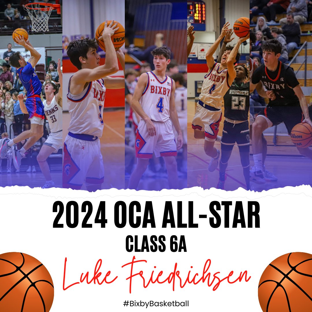 Congratulations @lukefr1ed on being named to the 2024 OCA All-Star team! @HomeofSpartans @KightLance #BixbyBasketball #BixbySpartans