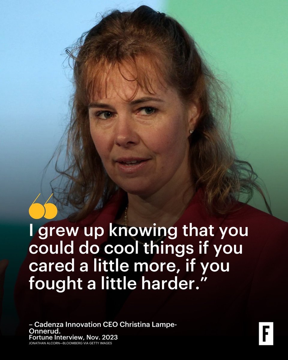 In the mid-2000s, Christina Lampe-Onnerud founded a lithium-ion battery company called Boston-Power. Today, she’s the CEO of battery company called Cadenza Innovation. bit.ly/3VV4Xh8