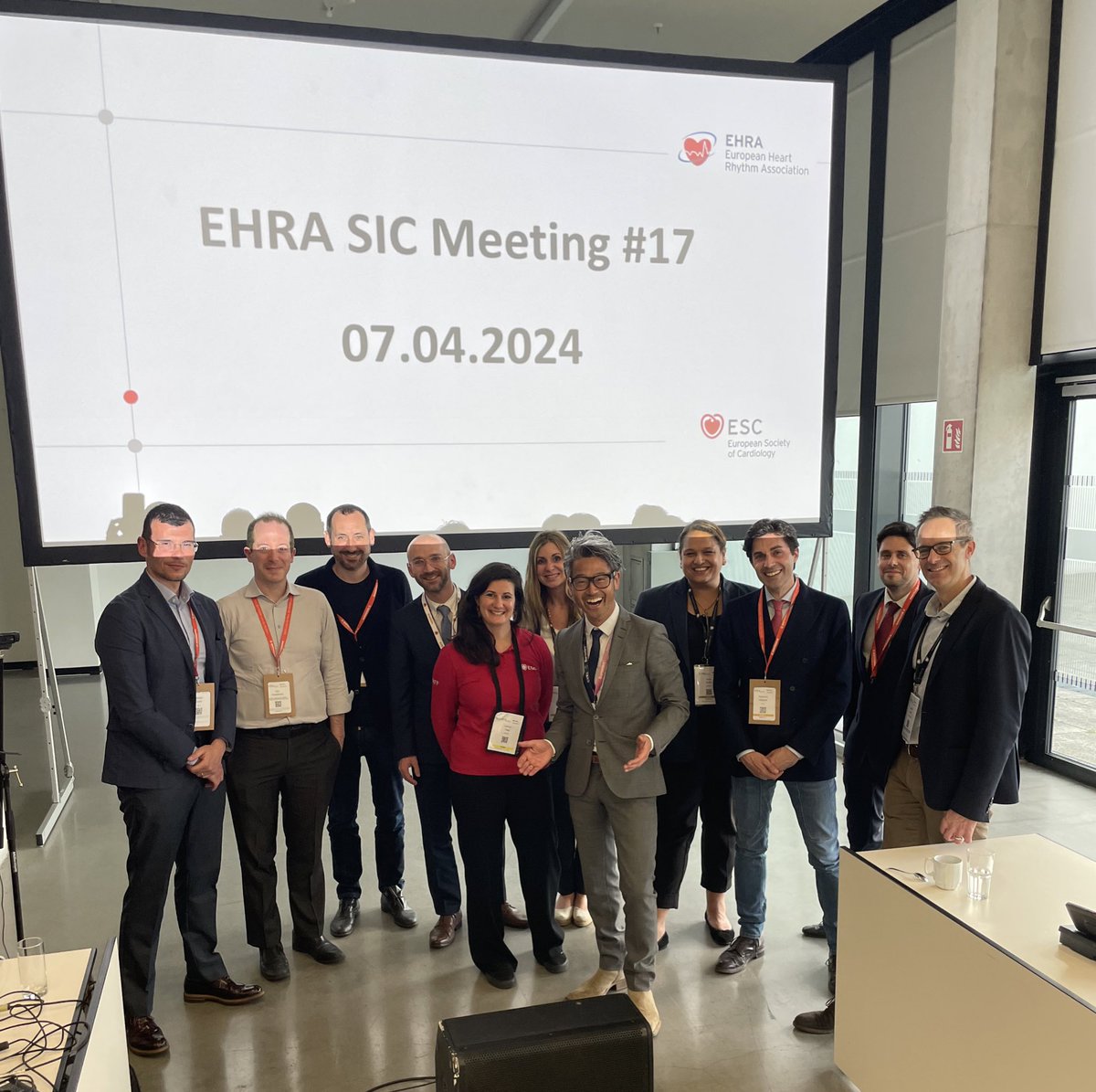 EHRA SIC, Berlin - super productive! 🙏🏻 privileged to work with this inspirational group of dedicated people. @GiacomoMugnai @Fede79Miglio @AriSultanEP @RodrigueGarcia4 @ftrae @LauraPerrottaEP @diegopenela1 #EHRA2024 @SergioConti84 @TappLauren @EHRAPresident Lauren Roten