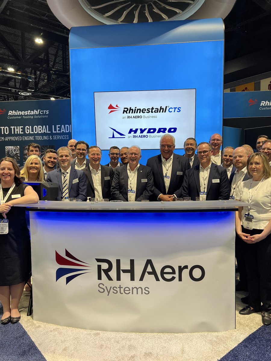 🚨 NEWS from #MROAM: Rhinestahl Corp. has formally entered into an agreement to acquire @HydroWorldwide of Germany. The two organizations will become RH Aero Systems. Read more → RHAero.com 📸 Thomas Elsner CEO/HYDRO & Dieter Moeller CEO/Rhinestahl @AvWeekEvents