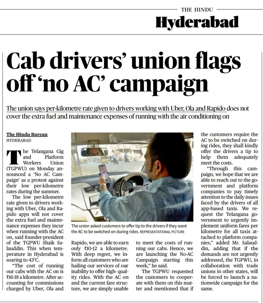 TGPWU's tweet image. The @TGPWU requested the customers to cooperate with them on this matter and mentioned that if the customers require the AC to be switched on during rides, they shall kindly offer the drivers a tip to help them adequately meet the costs.

#NoACCampaig #NoAC
