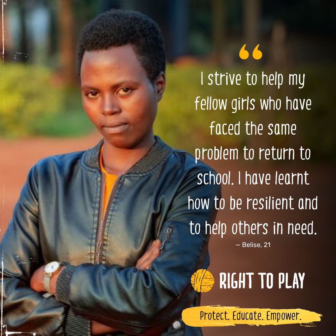 Belise remembers the shame she felt when she became pregnant while still in school. She thought she had to quit her studies for good. Support from Right To Play empowered Belise to claim her right to an education and support other mothers to do the same. righttoplay.com/en/stories/how…