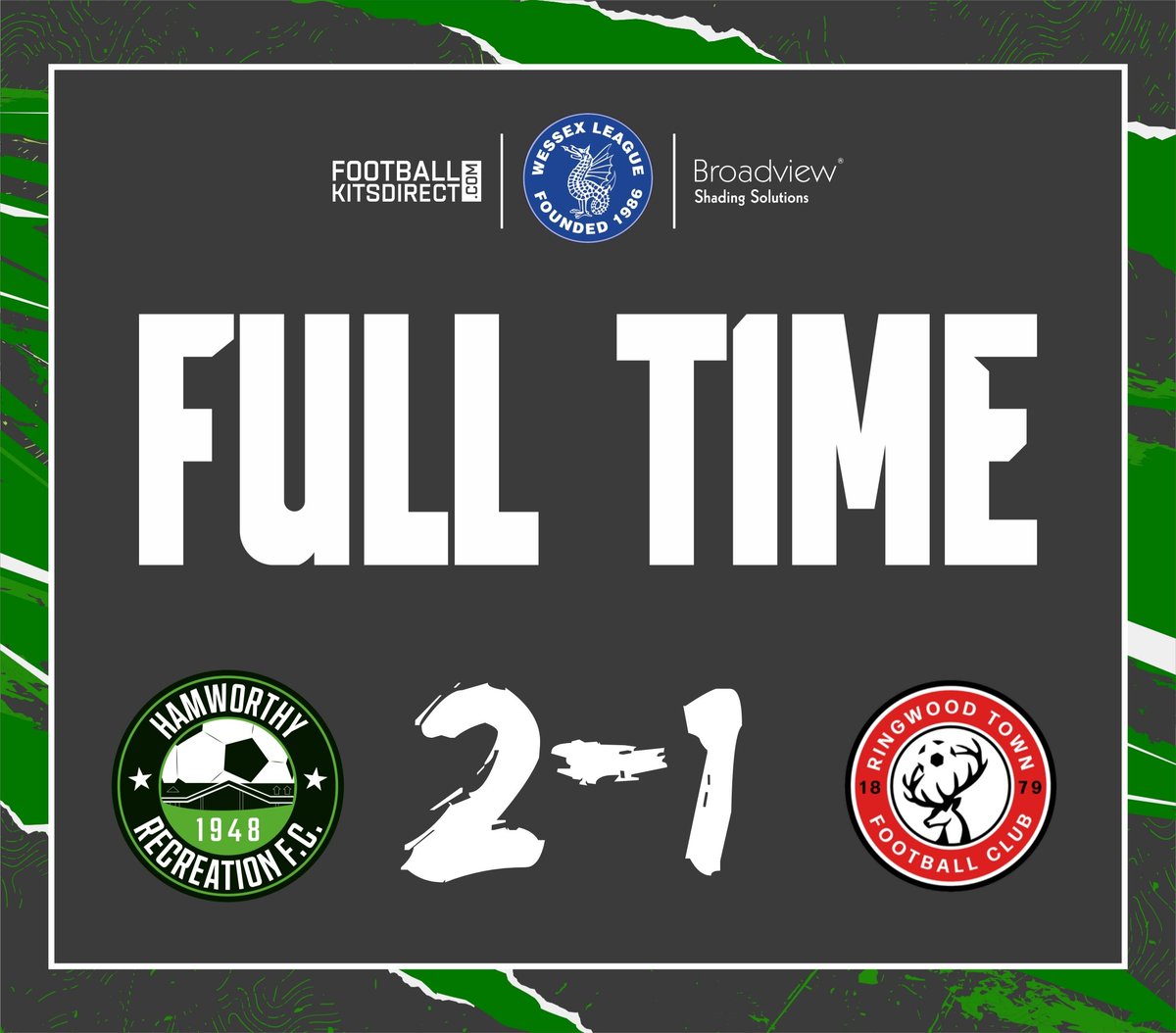 FT RESULT | 🟩 A late winner from Tyler Rudd secures the 3 points for Rec. #UpTheRec