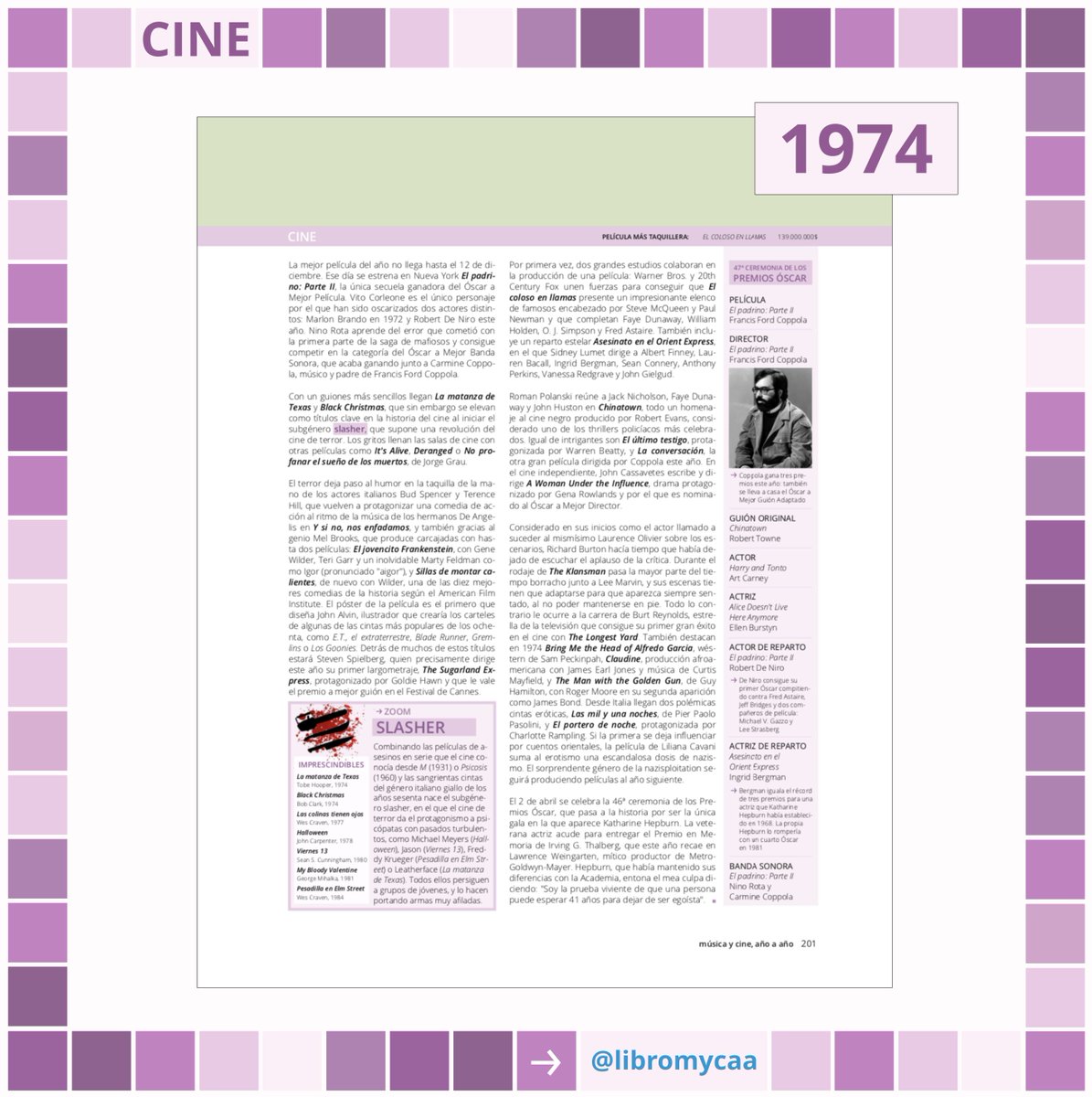 MYCAAcine's tweet image. En el #cine de 1974 destacan los estrenos de 'Black Christmas' y 'La matanza de Texas', con las que se inicia el subgénero slasher, clave en el desarrollo del cine de terror durante los años setenta y ochenta