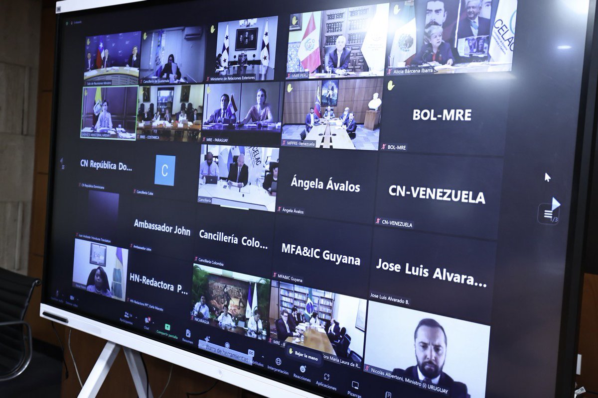 Hemos participado en la reunión virtual de la #CELAC convocada por Honduras, actual presidente pro tempore del organismo, donde condenamos de manera unánime la violación a la soberanía de México en el asalto a su embajada y el secuestro del ex vicepresidente de Ecuador Jorge…