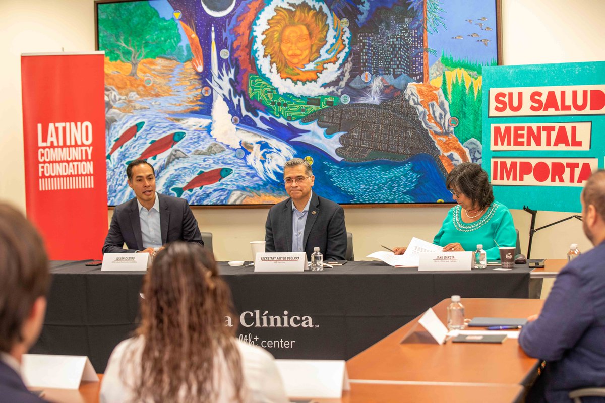 Behavioral health issues, particularly substance use disorders, are affecting Latino communities profoundly. I joined @JulianCastroLCF at Oakland’s @La_Clinica_ to discuss mental health, treatment, and support as we wind down our Latino Health Tour of seven cities in seven days.