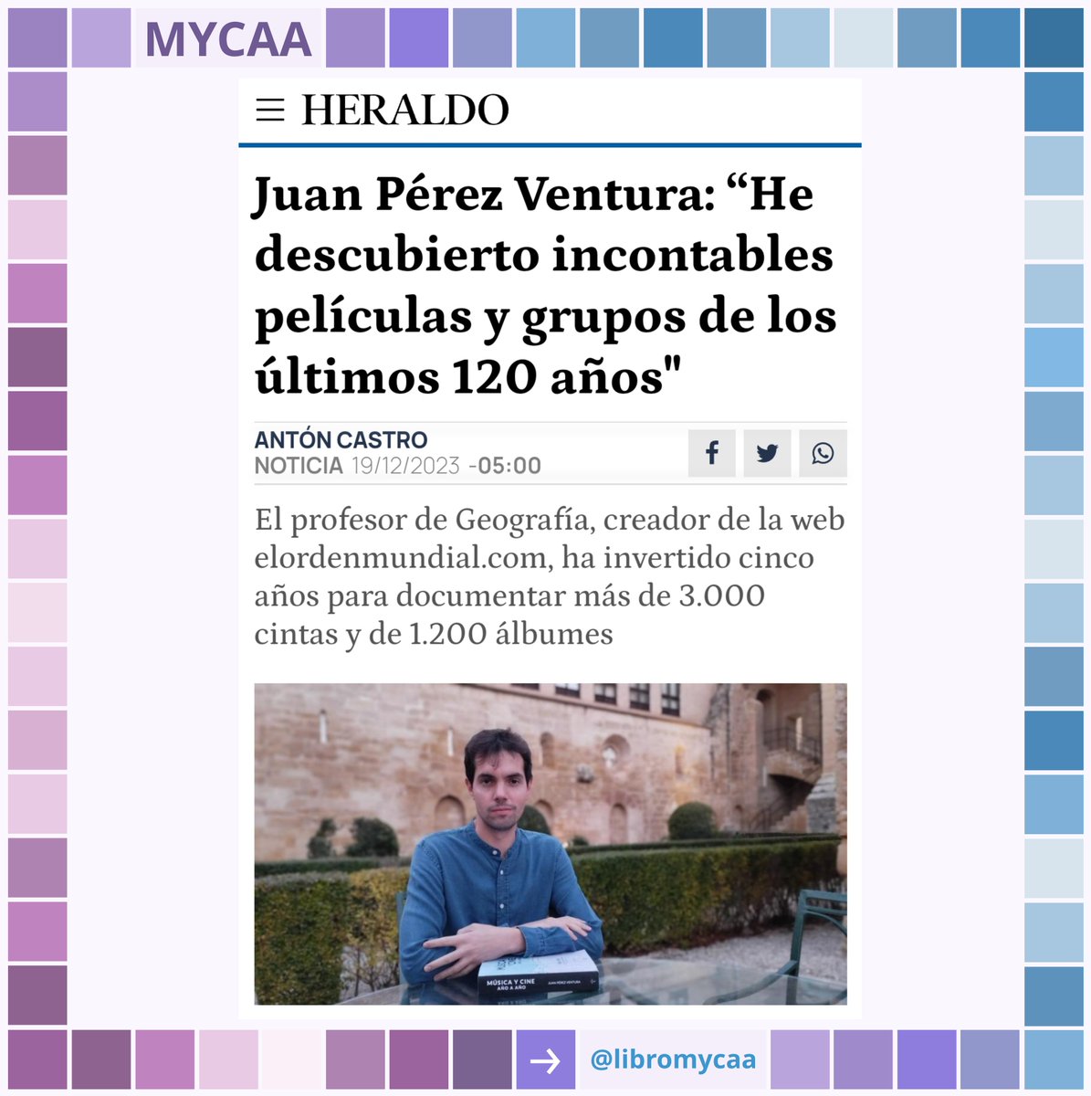 En #mycaa aparecen mencionados más de 1.200 álbumes y 3.000 películas. Puedes consultar extractos gratuitos en vaventura.com/mycaa
