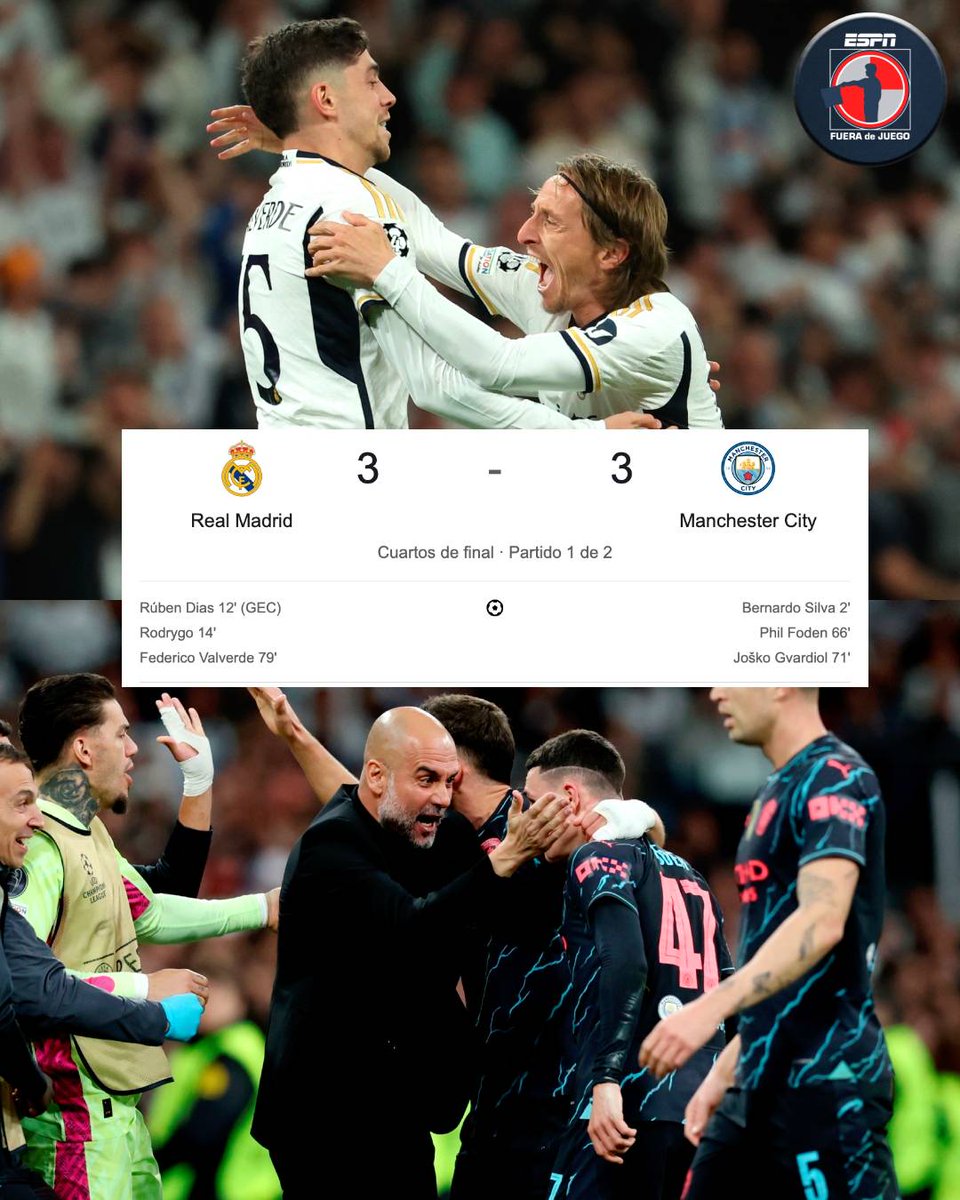 Final. Real Madrid 3-3 Manchester City. Si no vieron este juego, se perdieron uno de los mejores partidos de los últimos años. #UCL #ChampionsLeague