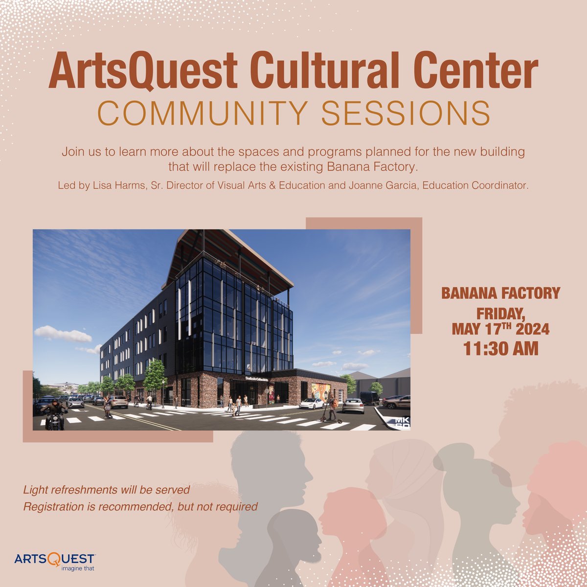 We're back discussing all things you can expect for the new Cultural Center at another Community Sessions with Lisa Harms and Joanne Garcia on May 17th. Hope to see you there! Registration not required, but encouraged! 👉 brnw.ch/21wIFgL