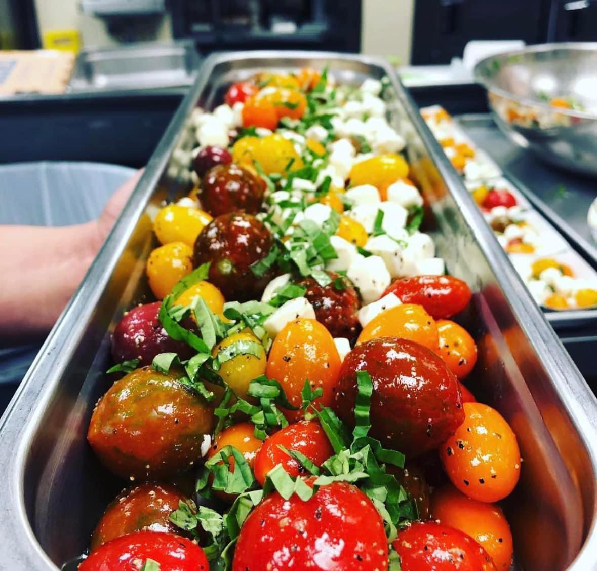 This simple Caprese Salad is a great side dish that will make your serving line pop with color and will get students excited about school meals.

#SchoolFoodRocks #FreshFlavors