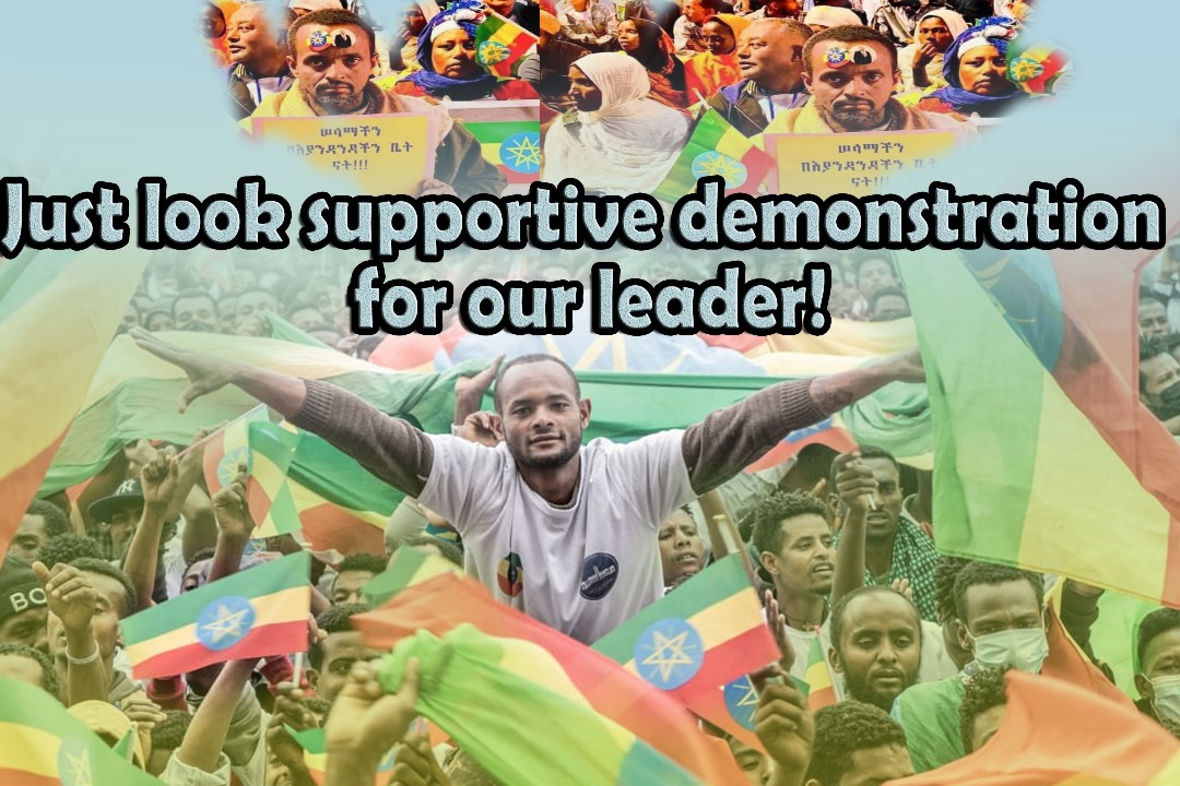 Just look supportive demonstration for our leader!!
#Abiy_Ahmed
#Ethiopia_prevails 
#HandsOffEthiopia