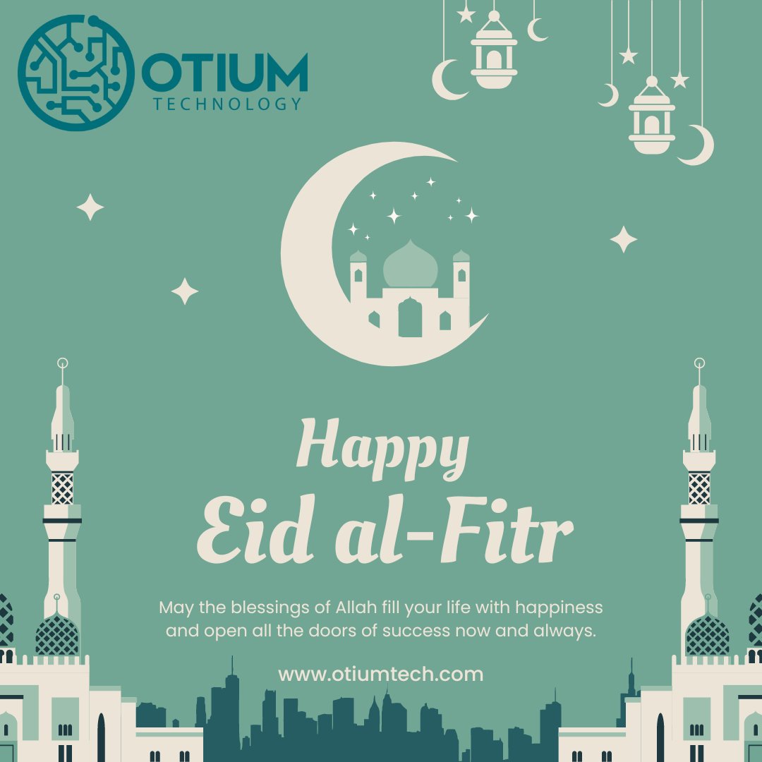 OtiumTech's tweet image. May the spirit of Eid bring unity, compassion, and love to our hearts and homes. Eid Mubarak to all!
#eidulfitr #ramadan #eidmubarak