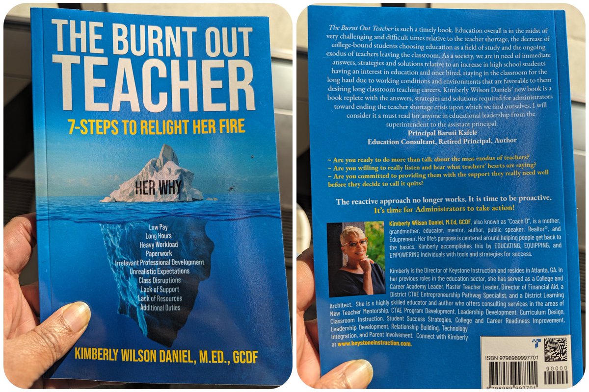 Just got my hands on long time fam of the AP & New Principals Academy, @KimWilsonDaniel new book, The Burnt Out Teacher: 7 Steps to Relight Her Fire. I proudly wrote an endorsement on the back cover as well. Order your copy today @ Amazon.