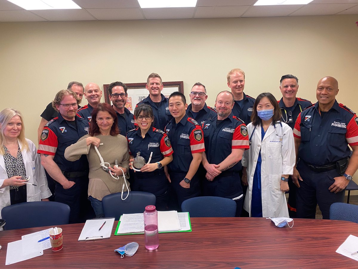 UHN's @PMunkCardiacCtr physicians hosted a left ventricular assist device (LVAD) training for paramedics! (VADs can be used for heart failure). It's a new initiative to help colleagues care for LVAD patients. Thanks for joining @torontoMedics + Critical Care Transport Unit!