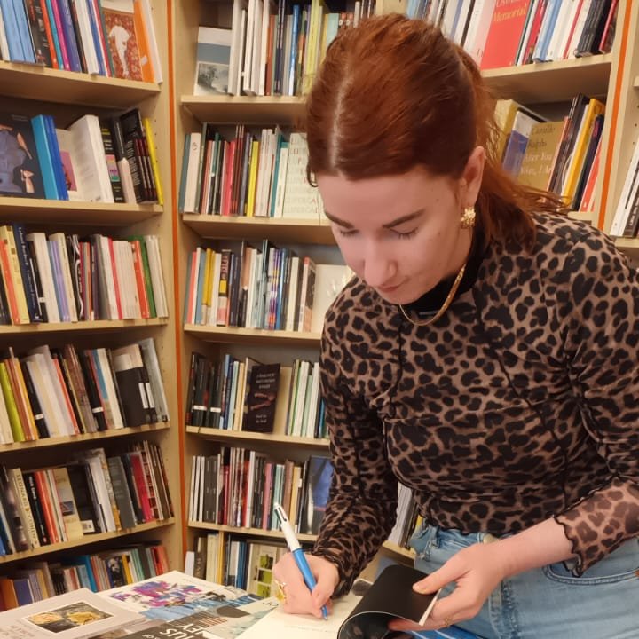 Dream come true getting to sign copies of my book in the gorgeous @BooksUpstairs @dedaluspress #poetry #chronicillness #disabilityrights