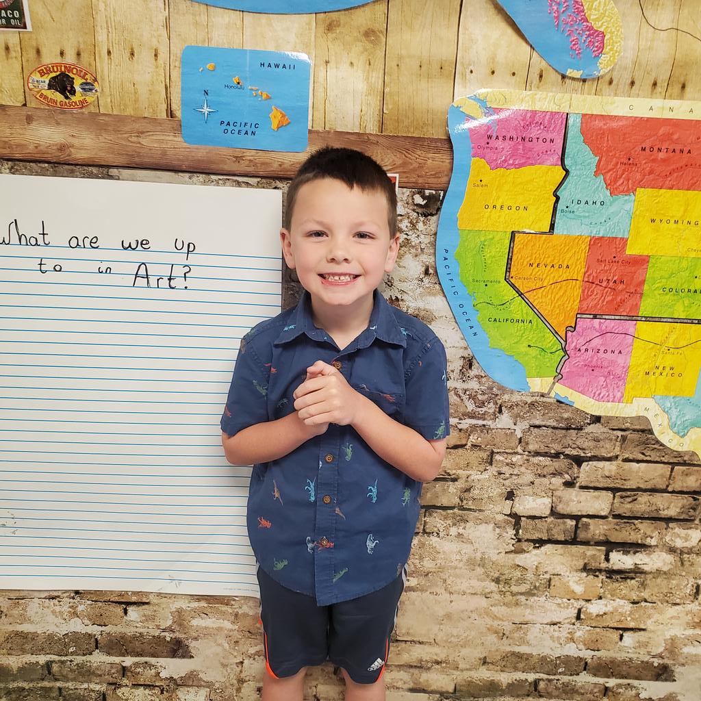 Congratulations to our kindergarten "Artists of the Month", Duncan P. and Grace N.! <a href="/stark_kellie/">Kellie Stark</a> <a href="/CoolidgeCougars/">Coolidge Cougars</a>