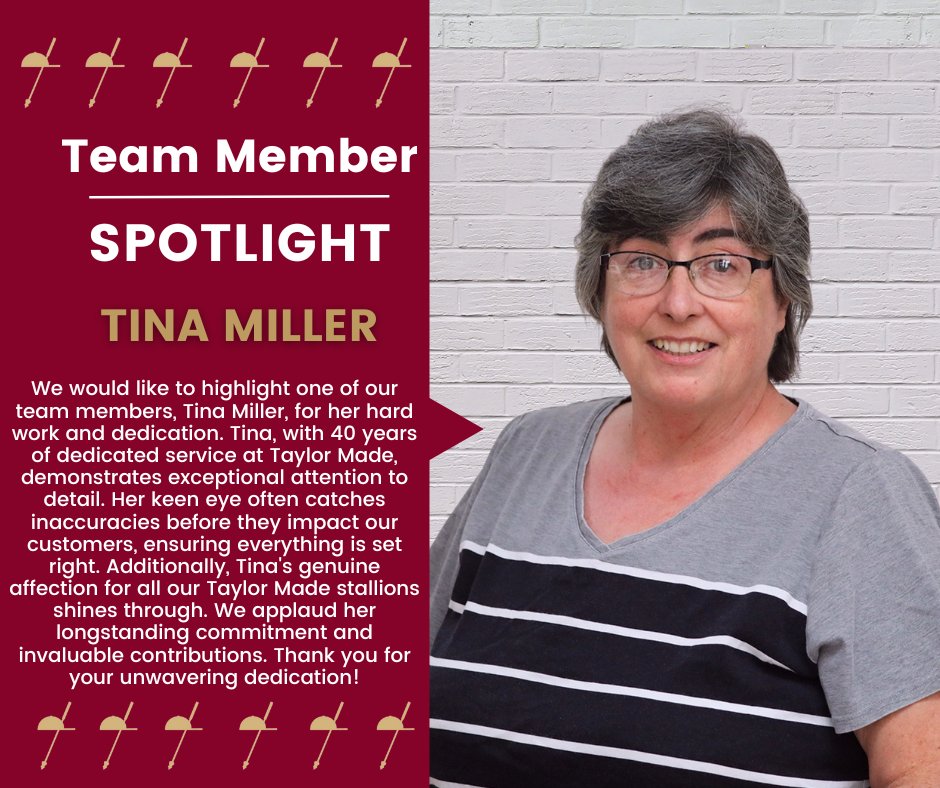 #TeamMemberSpotlight: Thank you for your contribution to the success of #TaylorMade. We appreciate your hard work Tina! 🌟