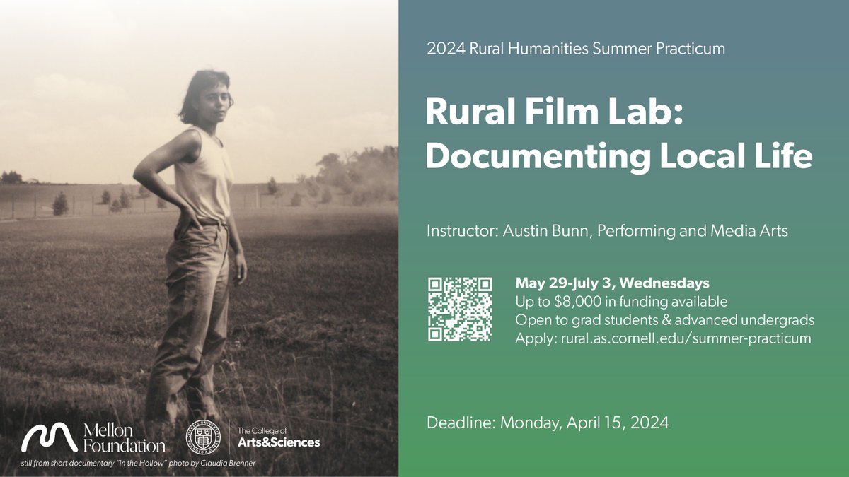 Deadline approaching! Applications due Monday 4/15!Current Cornell undergraduate and graduate students are eligible to apply: rural.as.cornell.edu/summer-practic….