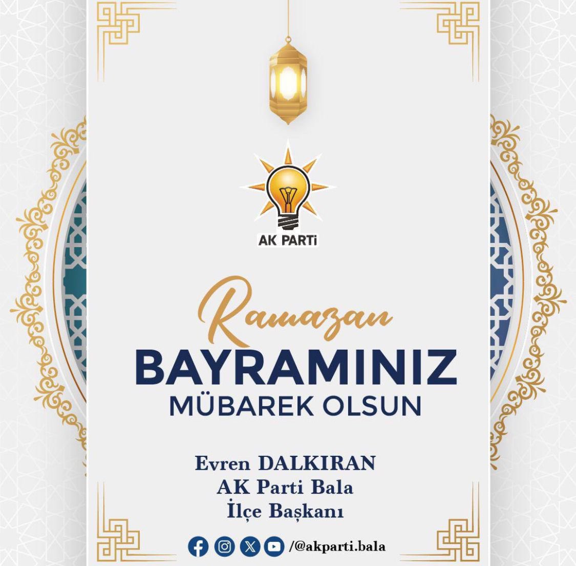 Tüm İslam Aleminin Ramazan Bayramı Mübarek Olsun ☺️🙏
<a href="/Evrendlkrn/">Evren DALKIRAN 🇹🇷</a> 
<a href="/buranahmet11/">Ahmet Buran</a> 
<a href="/akpartibala/">AK Parti Bala</a>