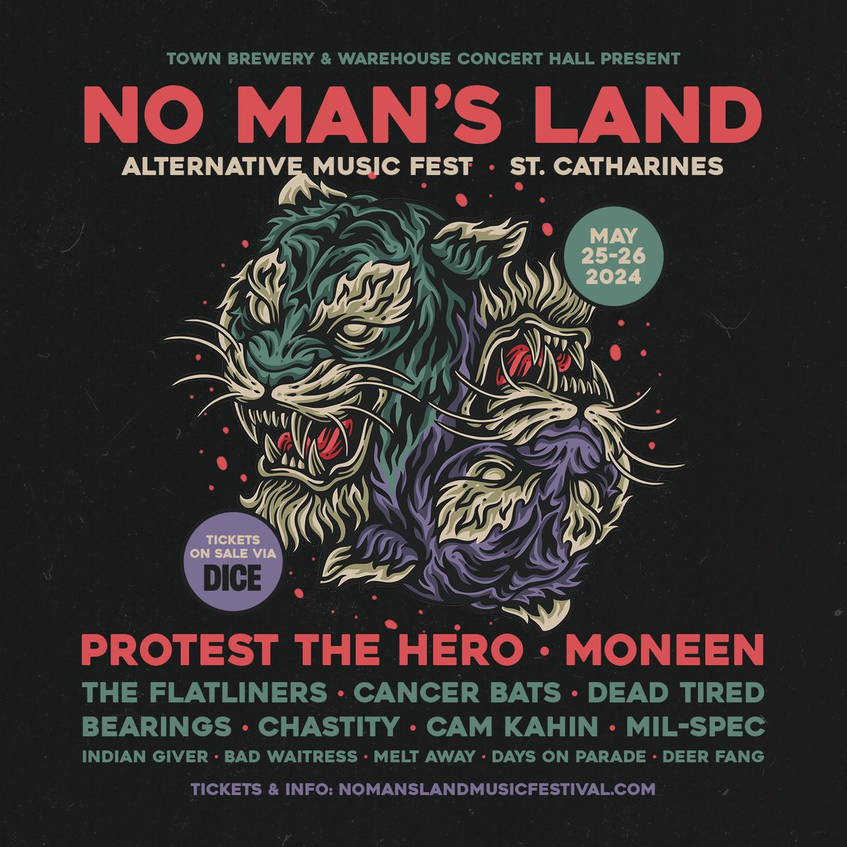 🚨 Super excited to be a part of this festival! We haven’t played St. Catharines in so long. See you there! Tickets at nomanslandmusicfestival.com