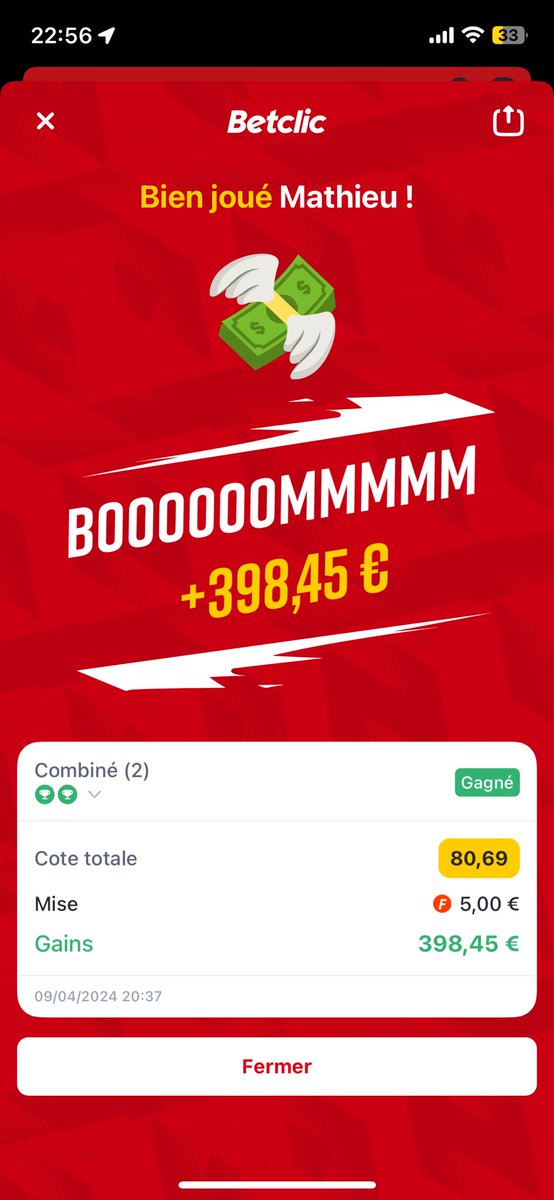 Math30101's tweet photo. @Betclic 🍾 https://t.co/RhsYGKb9uu