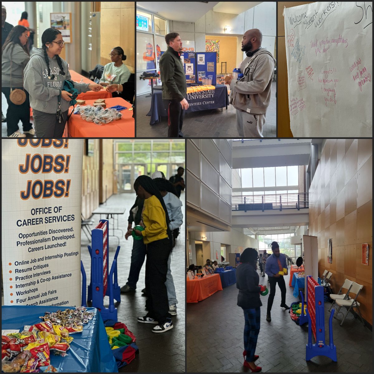 Day Two of National Student Employment Appreciation Week 2024! Thank you to all of the students, departments, and off campus partners for attending the Student Worker and Wellness Fair!