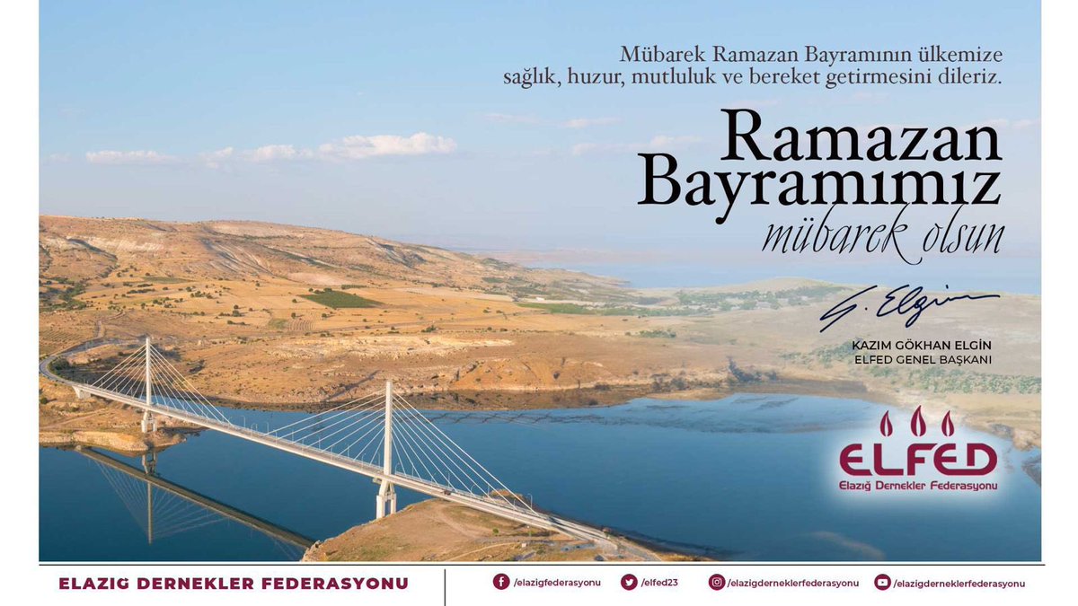 Ramazan bayramımız mübarek olsun. Sevdiklerimizle birlikte daha nicelerine erişmek ümidiyle, sevgi ve saygılarımı sunuyorum. #RamazanBayramı