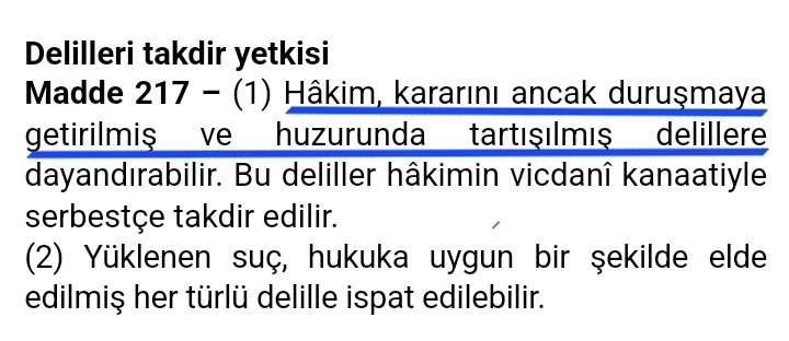 Türk anayasal düzeninde bir hakim ancak duruşmaya getirilmiş ve huzurunda tartışılmış delillere göre karar verebilir. 8 yıldır bir tanecik insan evladı #ByLock denilen verileri göremedi, Bir tanecik hakim o verileri huzuruna getirtemedi. Buna 'hukuk düzenine saldırı' deniyor.