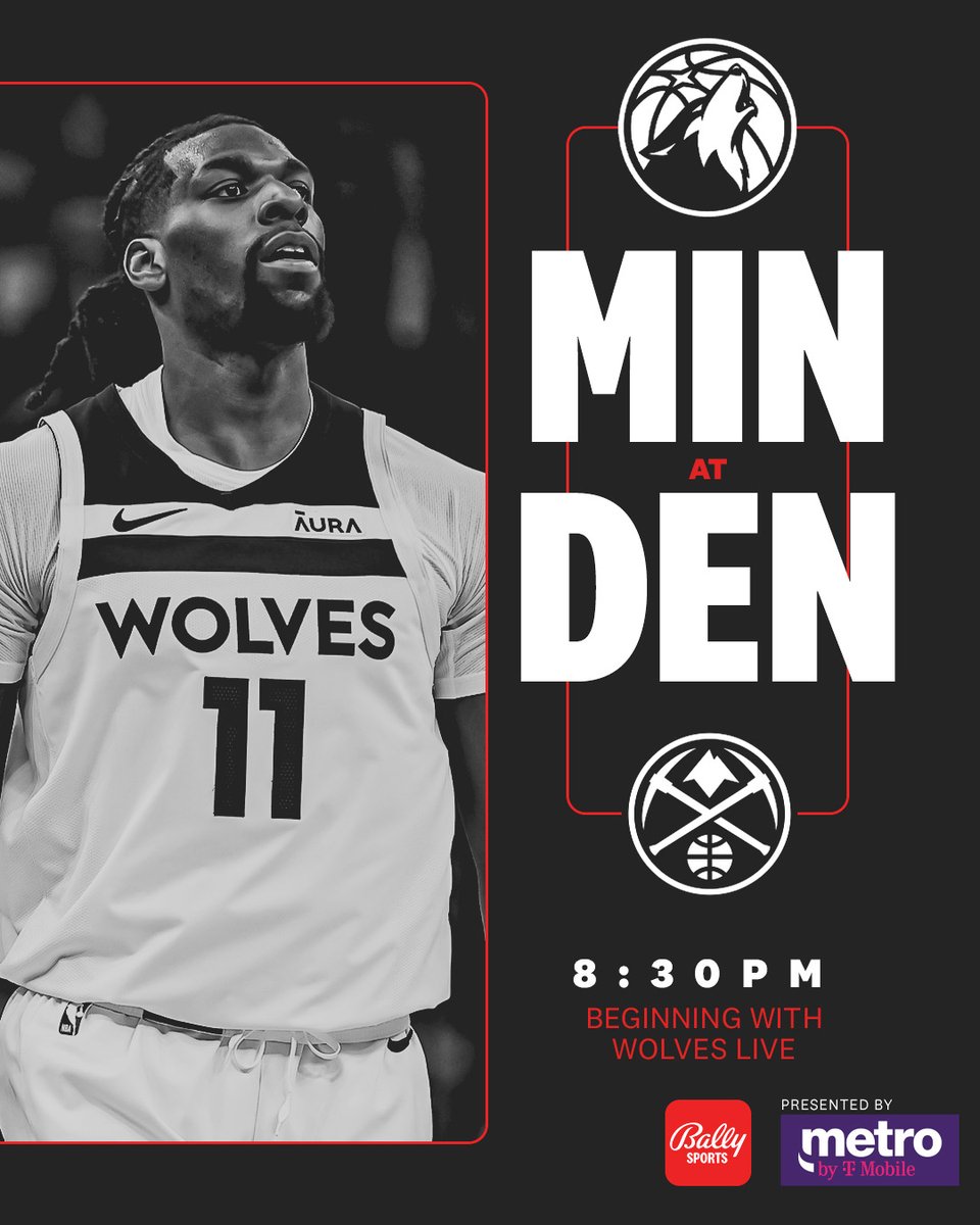 Two words. @Timberwolves x Nuggets 🏀Wolves Live - 8:30pm 📺 Bally Sports North | Bally Sports+ 📲 Bally Sports app