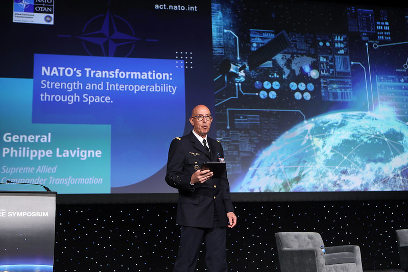 At #SpaceSymposium @NATO_SACT Gen. Lavigne stressed, that @NATO is adapting quickly to ensure strength & interoperability through Space, and investing in fostering crucial capabilities & workforce to build a robust space domain: act.nato.int/newsroom/multi… #WeAreNATO