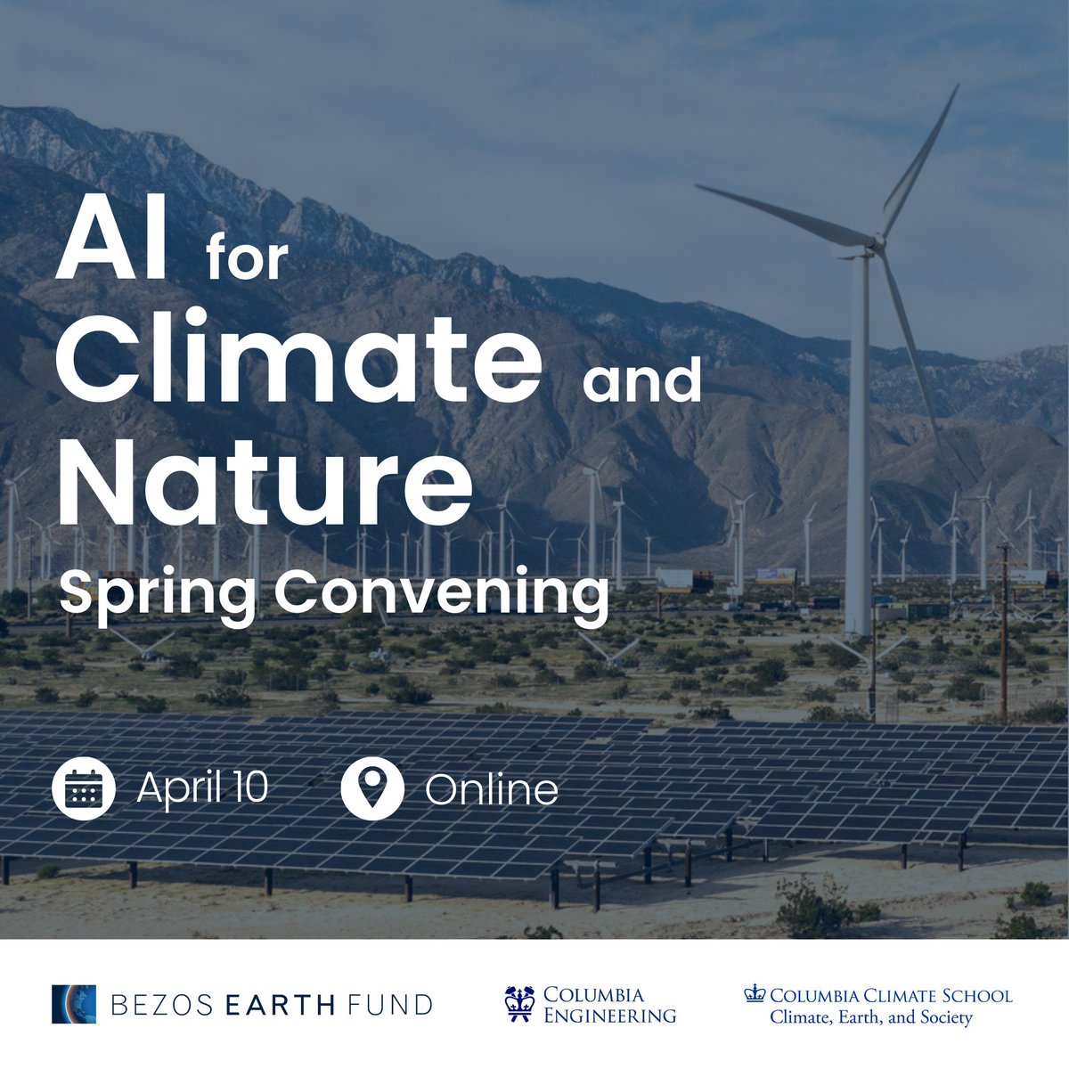 Curious about AI's potential to transform our planet? Don't miss out! Join the @BezosEarthFund & @Columbia for an insightful discussion on how AI can tackle urgent climate & nature challenges. 🗓️ April 10, 2024 ⏰ 10 AM - 12 PM ET 📍 bit.ly/49uZ3Gz