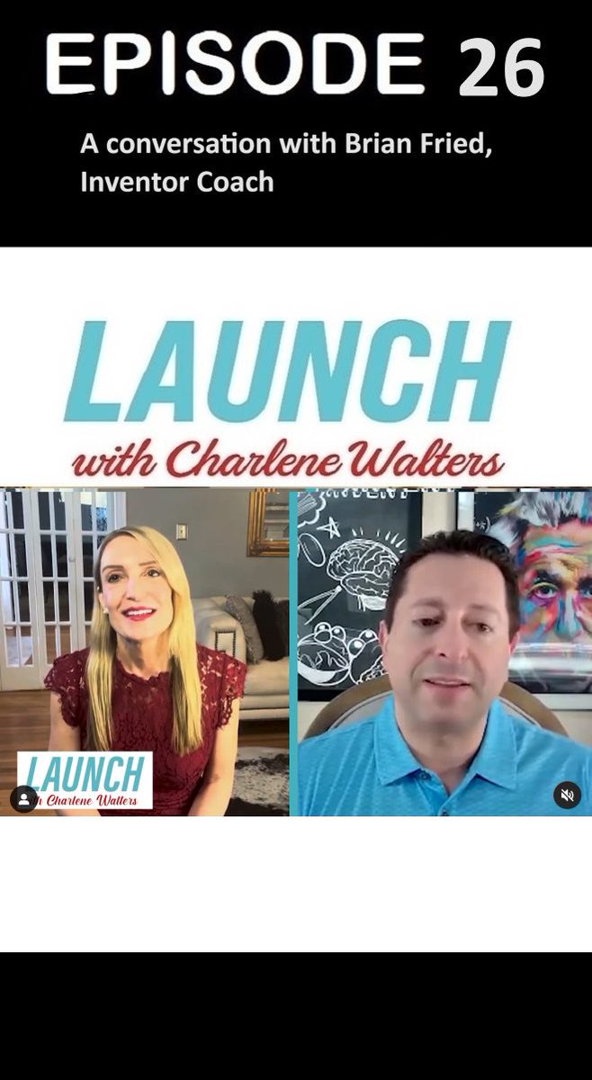 A new episode of Launch is out with special guest @BrianAFried youtu.be/8A7cX6mPJ1k?si… #entrepreneur #inventor #launch