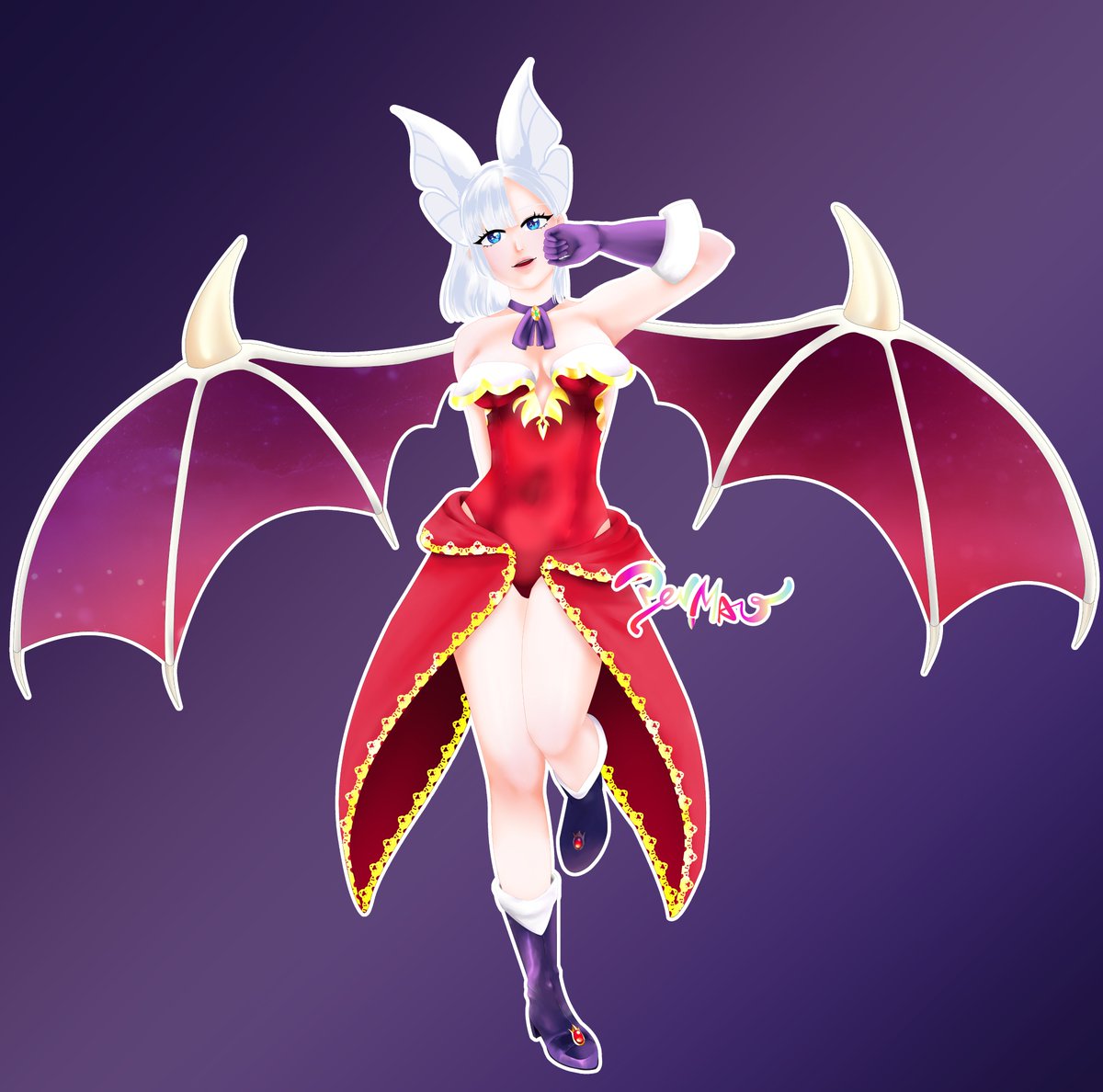 cerisbeech's tweet image. Finished another outfit. 

This one is the Angela Outfit from Trials of Mana.