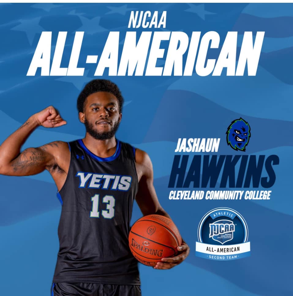 Congratulations to Jashaun Hawkins, a member of the men's basketball team, on being named to the NJCAA All-American team! Jashaun is the first athlete to receive All-American status in the school's history.