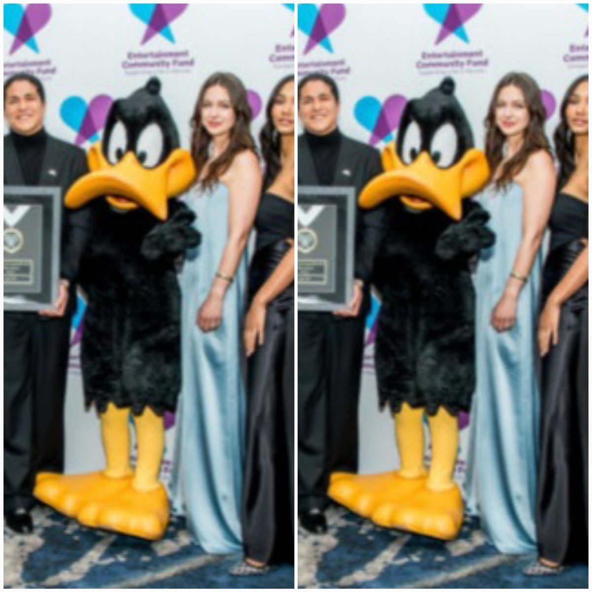 W/ daffy duck lol blurry but we're used to it 😂

#melissabenoist