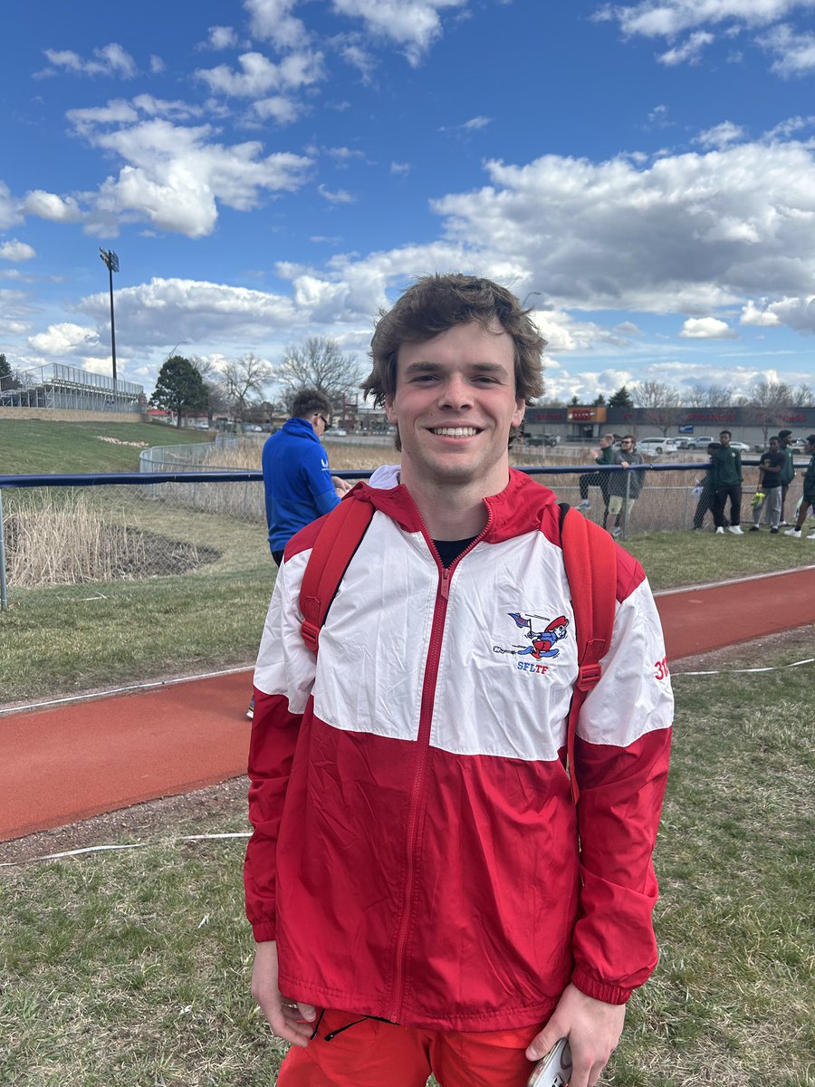 Jack Smith won boys javelin with a throw over 182 feet! This put him second ALL TIME in state history and BREAKING his own school record! #GoPats #AWinningTradition