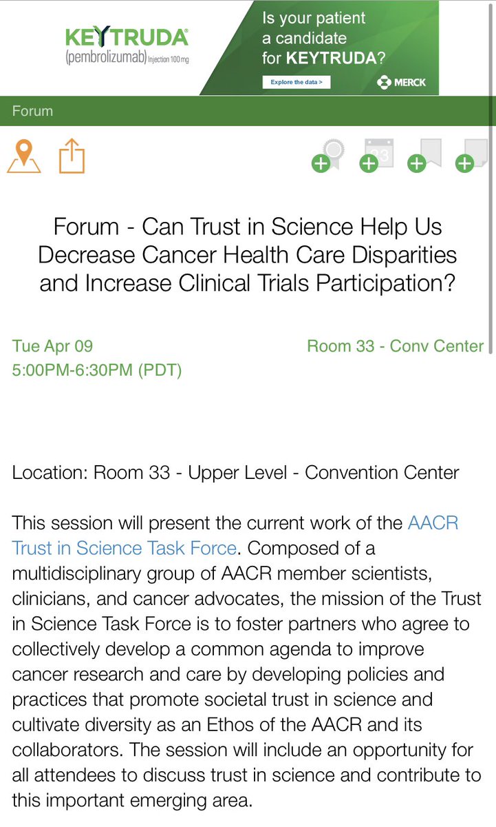 If you at @AACR join me at this forum later today! I am honored to serve on this panel where we will discuss trust in science and clinical trial participation! #AACR24 #AACRSSP Thank you to @paspears88 for the invite!