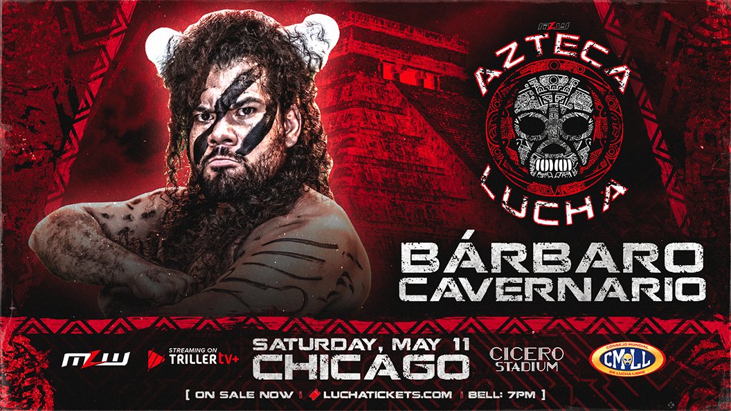 Cavernario is unpredictable as he unleashes his savage onslaught upon all who dare to stand in his path. Making his debut in Major League Wrestling in 2023, he craves notoriety on the international stage. 🗓May 11 📍Chicago #MLW 🎟LuchaTickets.com 📺@FiteTV+