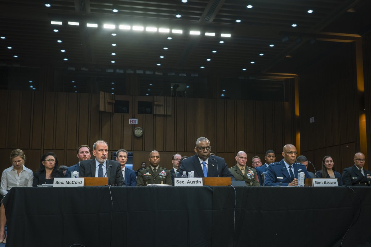 Today, I testified before the Senate Armed Services Committee in support of @POTUS’ FY 2025 defense budget. I am grateful for the partnership of Congress in sustaining the greatest fighting force in history and remain committed to our mission of keeping our nation secure.