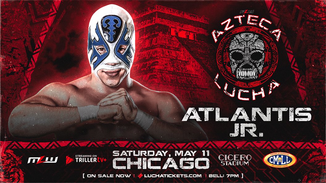 Witness history in the making as Atlantis Jr. makes his MLW debut. 🗓May 11 📍Chicago #MLW 🎟LuchaTickets.com 📺@FiteTV+