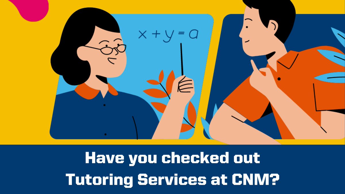 Feelings stressed with finals? This week's 'Tuesday Tip from the CNM Navigators' is a reminder to check out TLCc's Tutoring Services! The TLCc provides in-person and virtual tutoring for #CNM students. Learn more here: bit.ly/3PSWAPe #communitycollege #studentsuccess